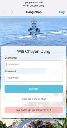 Login hệ thống Wifi Marketing Online