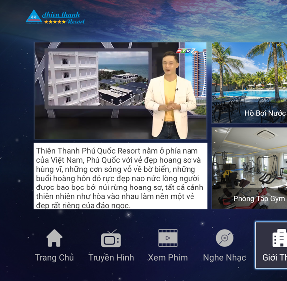 Giải pháp IPTV cho Resort và Hotel của Phú Yên Xanh thiết kế